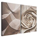 Modulaire canvasprint Zachte rondingen en subtiele bloemvormen