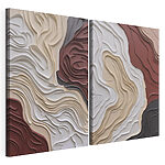 Modulaire canvasprint Abstracte lagen in zachte tinten