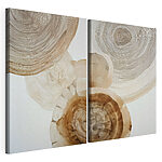 Modulaire canvasprint Organische vormen in zachte, aardse tinten
