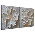 Modulaire canvasprint Verfijnde bloesems in zachte tinten