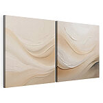 Modulaire canvasprint Vloeiende lijnen in zachte tinten