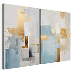 Modulaire canvasprint Abstracte harmonie in zachte kleuren
