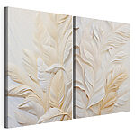 Modulaire canvasprint Fijne lagen van elegant bladwerk
