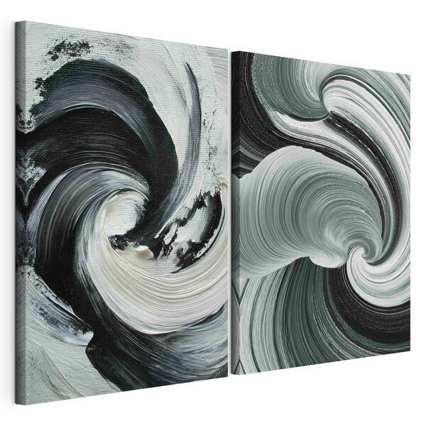 Modulaire canvasprint Kunstzinnige krullen in contrasterende tinten