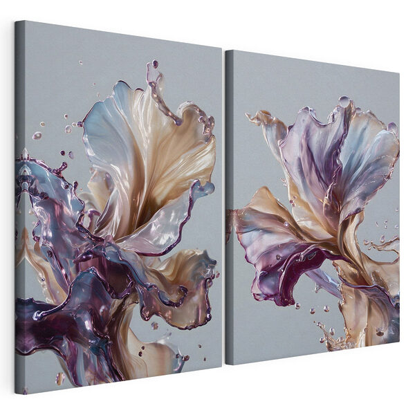 Vloeiende kleuren zorgen voor dynamische schoonheid Modulaire canvasprint Vloeiende kleuren zorgen voor dynamische schoonheid