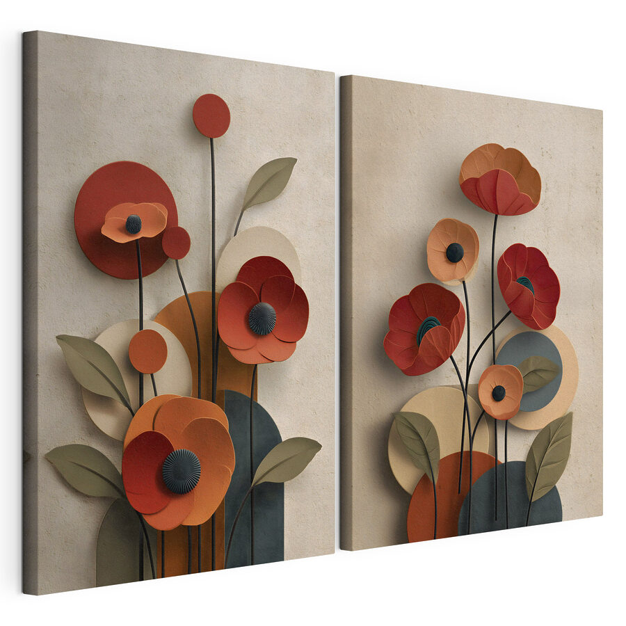 Modulaire canvasprint Bloemencollage (Artikelnummer: m30178) Modulaire canvasprint Bloemencollage (Artikelnummer: m30178)