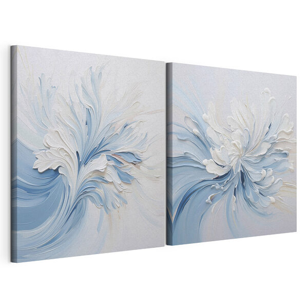 Schilderij van een bloem Modulaire canvasprint Schilderij van een bloem