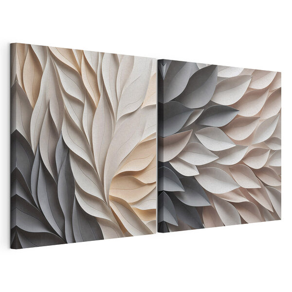Zachte lagen in neutrale tinten Modulaire canvasprint Zachte lagen in neutrale tinten