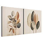 Modulaire canvasprint Elegante botanische kunst in warme tinten