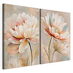Modulaire canvasprint Sierlijke bloesems in zachte tinten