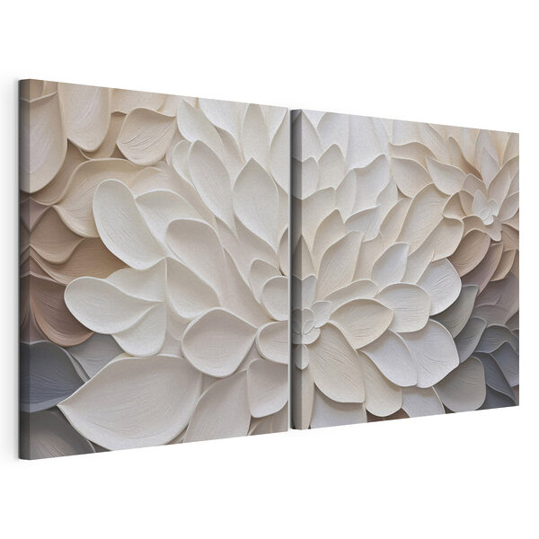 Elegante bloemblaadjes in zachte tinten Modulaire canvasprint Elegante bloemblaadjes in zachte tinten