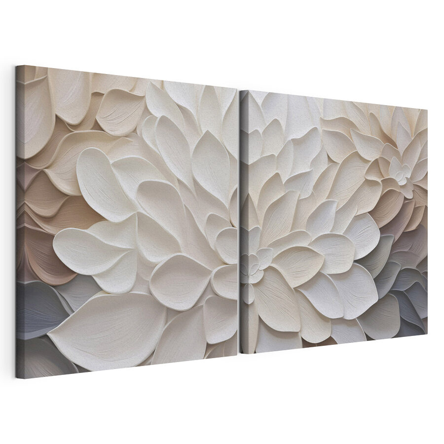 Modulaire canvasprint Bloemrozetten met charme (Artikelnummer: m30296) Modulaire canvasprint Bloemrozetten met charme (Artikelnummer: m30296)