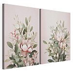 Modulaire canvasprint - Fijne bloemen in zachte tinten
