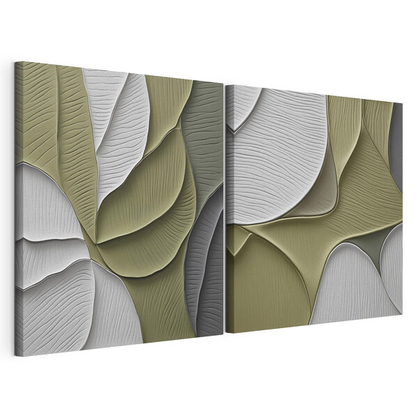 Modulaire canvasprint Zachte rondingen van organische vormen