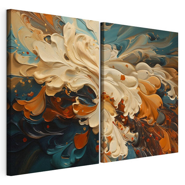 Twee afbeeldingen in verschillende kleuren Modulaire canvasprint Twee afbeeldingen in verschillende kleuren