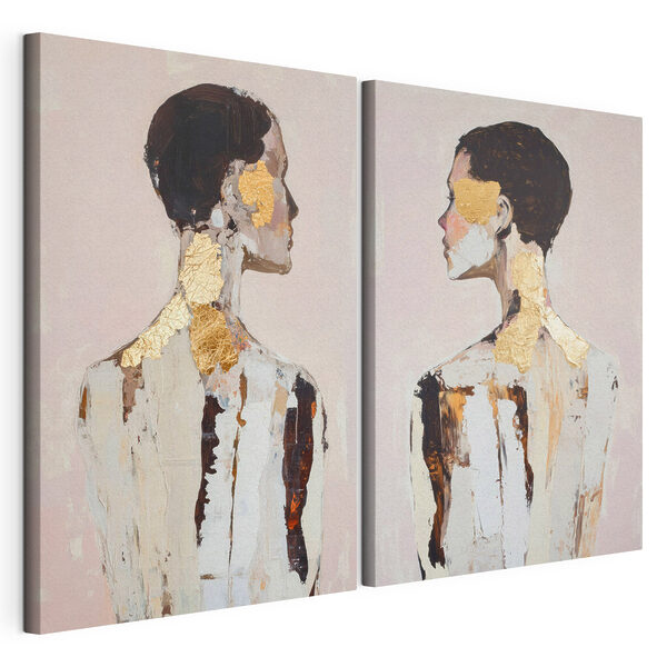 - Twee stijlen binnen de abstracte expressie Modulaire canvasprint - Twee stijlen binnen de abstracte expressie