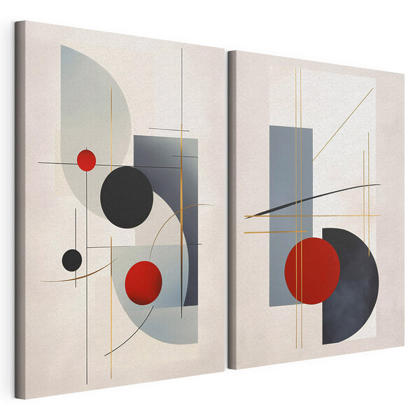 Twee kunstafbeeldingen Modulaire canvasprint Twee kunstafbeeldingen