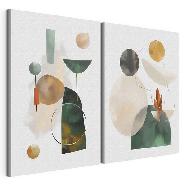 Twee afbeeldingen met verschillende vormen Modulaire canvasprint Twee afbeeldingen met verschillende vormen
