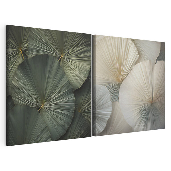 Fijne plooien met een natuurlijk patroon Modulaire canvasprint Fijne plooien met een natuurlijk patroon