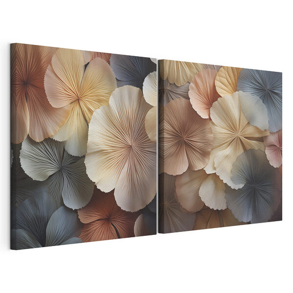 Bloemencollage Modulaire canvasprint Bloemencollage
