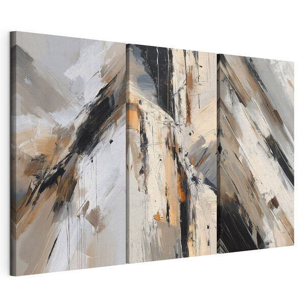 Abstracte composities in neutrale tinten Modulaire canvasprint Abstracte composities in neutrale tinten