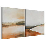 Modulaire canvasprint Twee schilderijen van heuvels en nog meer heuvels