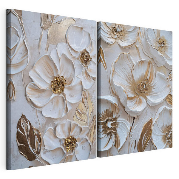 Modulaire canvasprint Bloemencollage