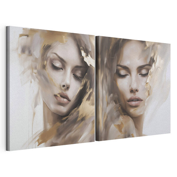 Zachte schoonheid in subtiele tinten Modulaire canvasprint Zachte schoonheid in subtiele tinten