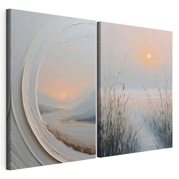 Landschapsschilderij Modulaire canvasprint Landschapsschilderij