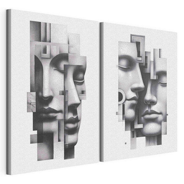Modulaire canvasprint Fragmenten van emotie en verbondenheid