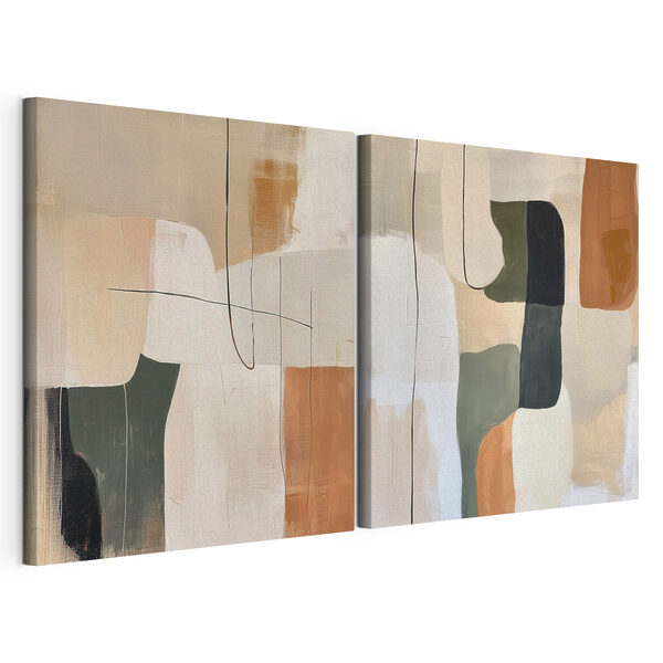 Schilderen in verschillende kleuren Modulaire canvasprint Schilderen in verschillende kleuren