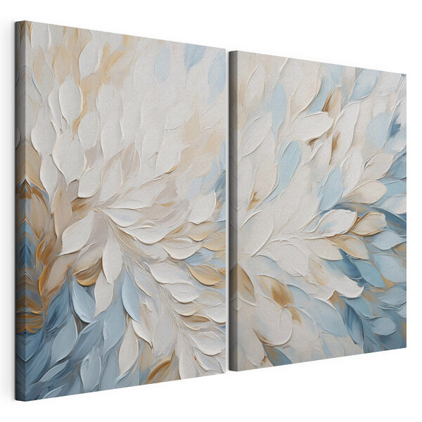 Elegante lagen van zachte kleuren Modulaire canvasprint Elegante lagen van zachte kleuren