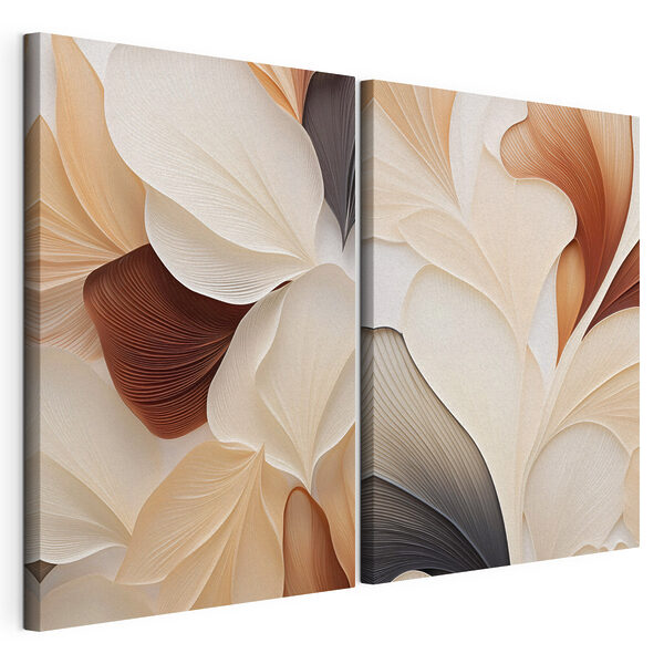 Zachte rondingen in warme tinten Modulaire canvasprint Zachte rondingen in warme tinten