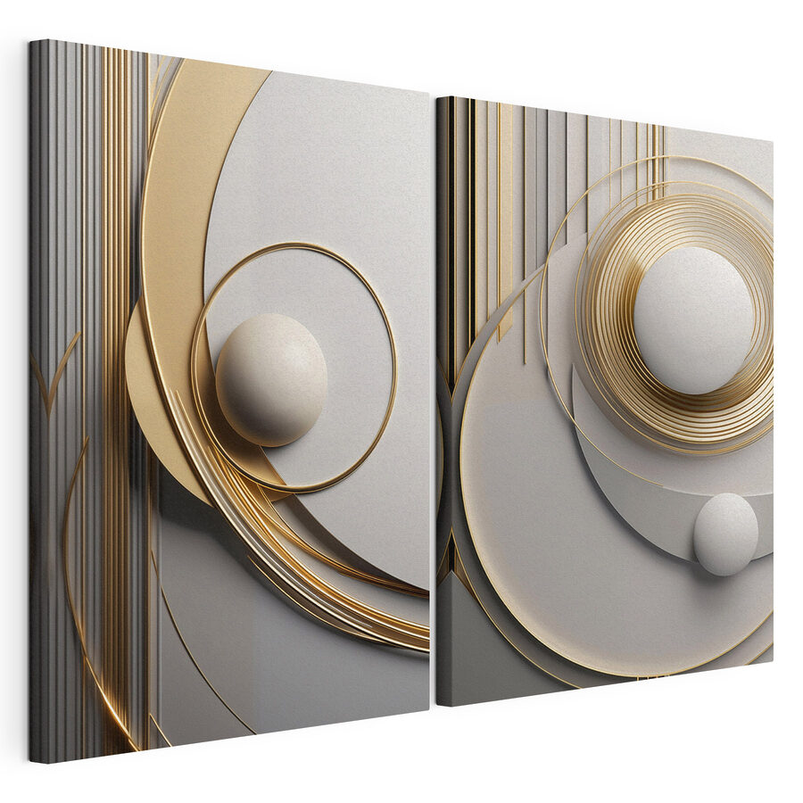 Modulaire canvasprint Abstrakt ontwerp met vloeiende vormen (Artikelnummer: m30585) Modulaire canvasprint Abstrakt ontwerp met vloeiende vormen (Artikelnummer: m30585)