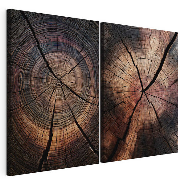 De verfijnde houtpatronen van de natuur onthuld Modulaire canvasprint De verfijnde houtpatronen van de natuur onthuld