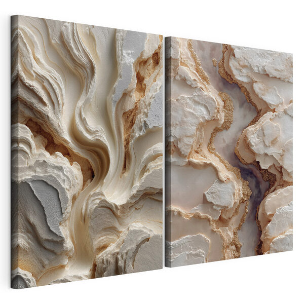 Stromingspatronen in natuurlijke formaties Modulaire canvasprint Stromingspatronen in natuurlijke formaties