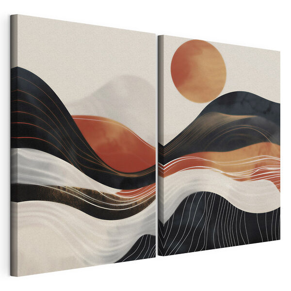 Landschapsschilderij Modulaire canvasprint Landschapsschilderij