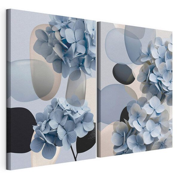 Bloemencollage Modulaire canvasprint Bloemencollage