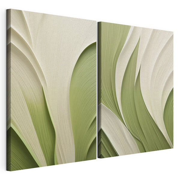 Vloeiende patronen in zachte tinten Modulaire canvasprint Vloeiende patronen in zachte tinten