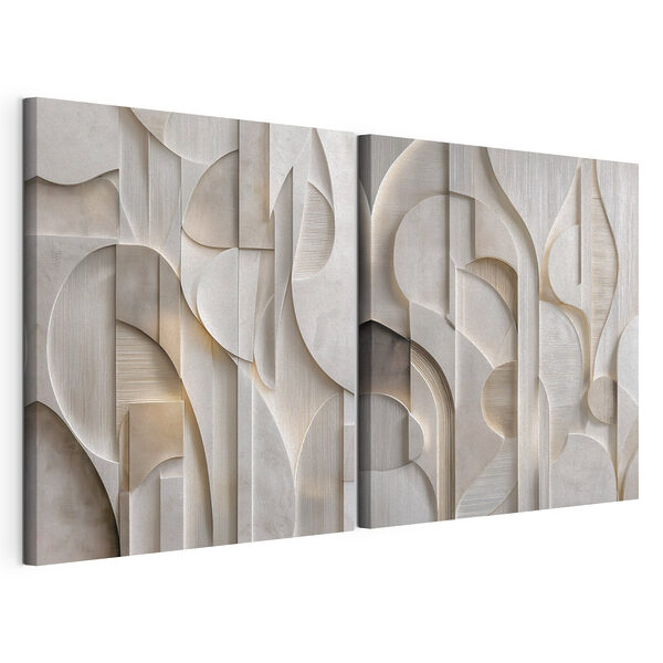 Modulaire canvasprint Elegante rondingen en lijnen zorgen voor diepte