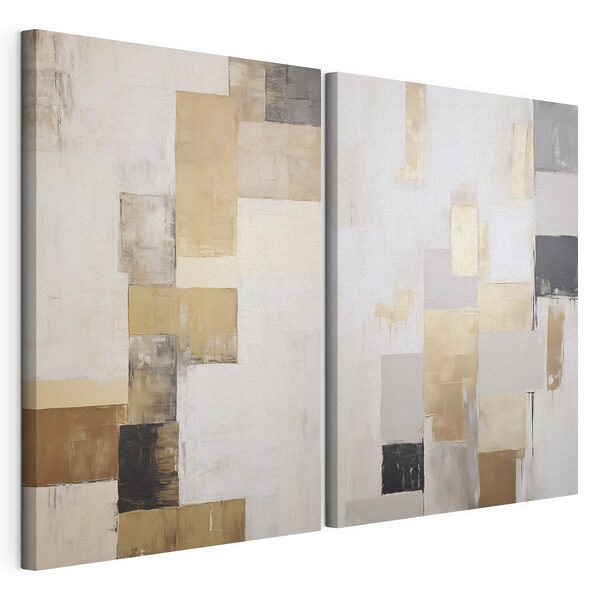 Modulaire canvasprint Schilderen in verschillende kleuren
