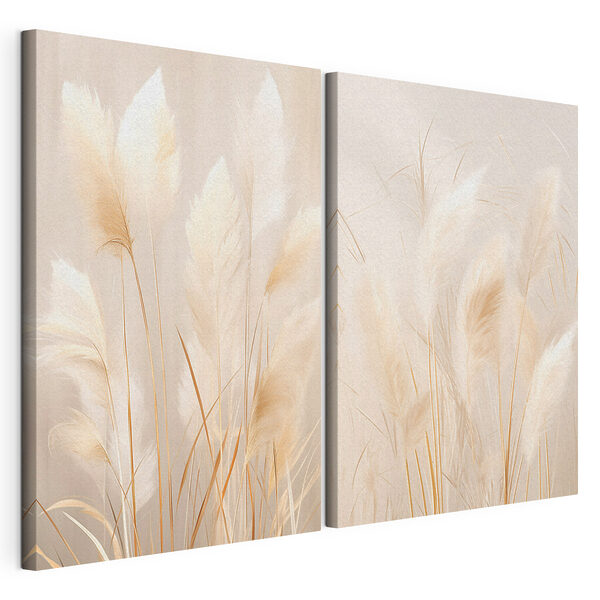 Verfijnde texturen in zachte tinten Modulaire canvasprint Verfijnde texturen in zachte tinten