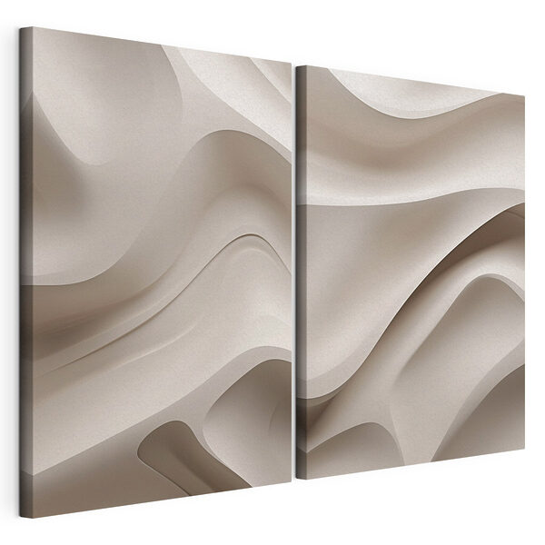 Modulaire canvasprint Zachte rondingen in warme tinten