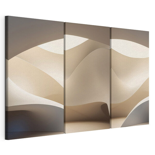 Modulaire canvasprint Modulaire canvasprint Zachte, vloeiende vormen in subtiele tinten (Artikelnummer: m30867)