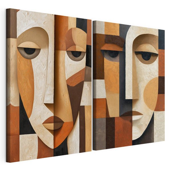 Modulaire canvasprint Collage van gezichten