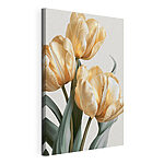 Canvas Schilderijen Elegante tulpen in zachte tinten