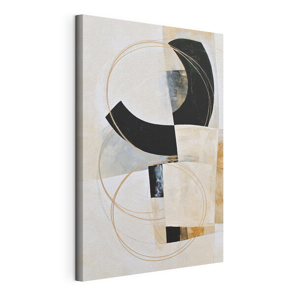 Canvas Schilderijen Schilderij van een zwart-witkunstwerk