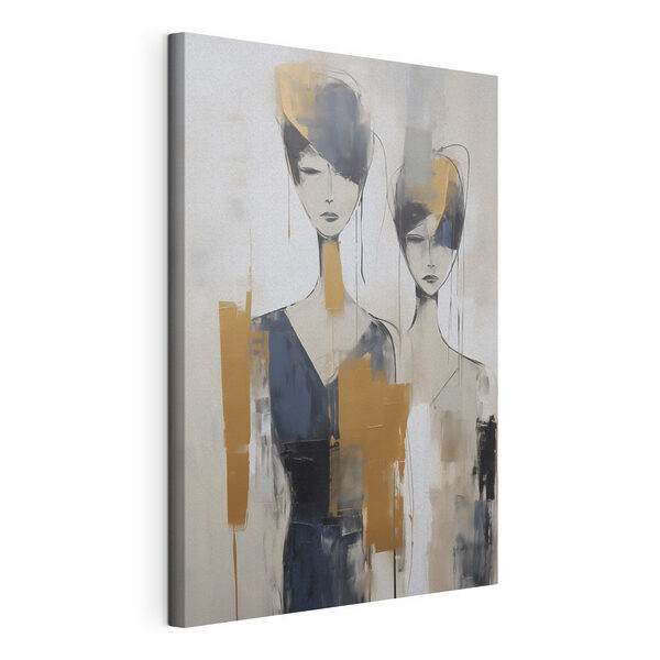 Canvas Schilderijen Schilderij van vrouwen in verschillende kleuren