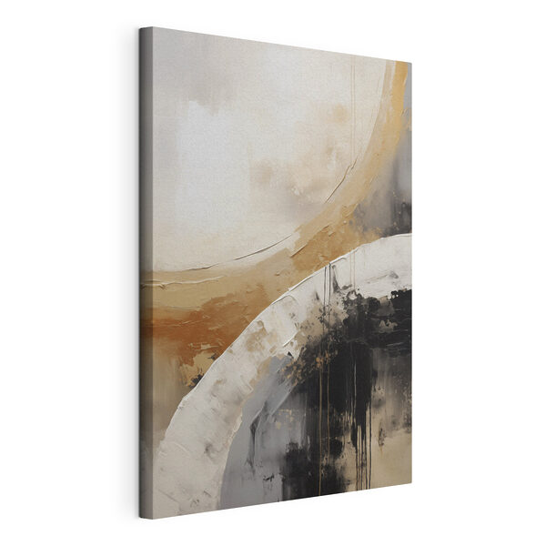 Canvas Schilderijen Abstracte lijnen in zachte kleuren