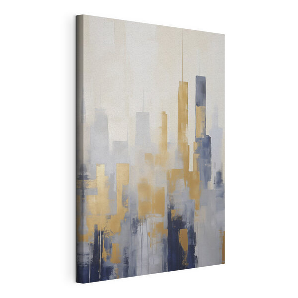 Schilderij van een stad Canvas Schilderijen Schilderij van een stad